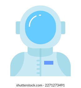 Well design vector of astronaut in trendy style, space explorer icon