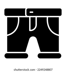 Un icono vectorial de buen diseño de pantalones cortos, un diseño editable