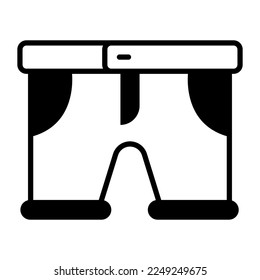 A well design vector icon of shorts, an editable design