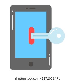 Well design vector of mobile security in trendy style, easy to use and download