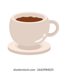 A well designed 2d icon featuring tea cup