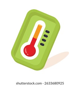 A well designed 2d style icon of thermometer tool