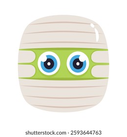 Well designed 3d style icon of mummy wrapped in bandage