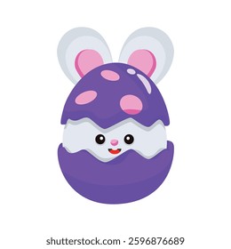A well designed 3d style icon showing cracked egg