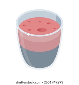 Well designed 3d style icon of dark black coffee