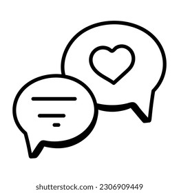 Ein gut gestaltetes Doodle-Icon für Liebesmails 