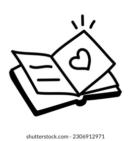 A well designed doodle icon of love mails 