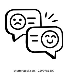 A well designed doodle style icon of mails notification 