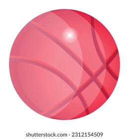Un icono plano bien diseñado para el baloncesto 