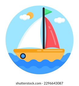 A well designed flat icon of cruise 