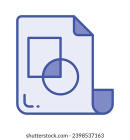 A well designed flat icon of graphic file, isolated on white background