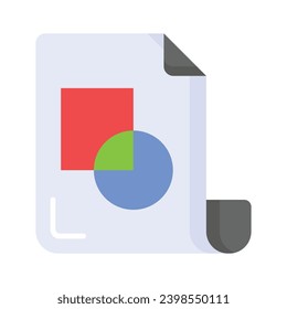 A well designed flat icon of graphic file, isolated on white background