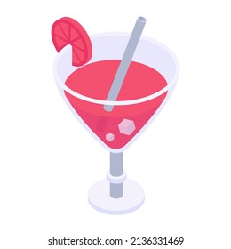 A well designed flat icon of juice 

