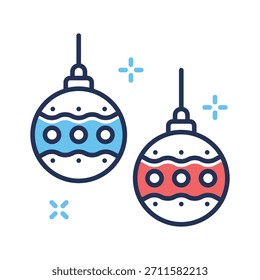 Un icono de estilo de contorno plano bien diseñado de adorno decorativo