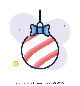 Un icono de estilo de contorno plano bien diseñado de adorno decorativo