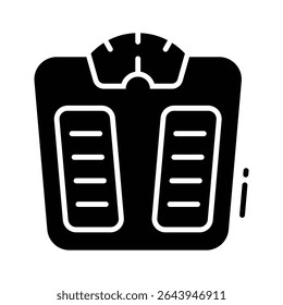 Icono de glifo bien diseñado de la escala de la máquina del peso