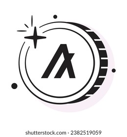 Well designed icon of Algorand coin, cryptocurrency coin vector design