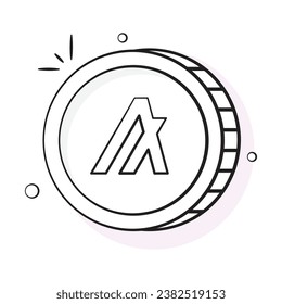 Well designed icon of Algorand coin, cryptocurrency coin vector design