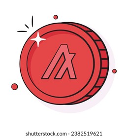 Well designed icon of Algorand coin, cryptocurrency coin vector design