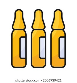 Well designed icon of ampoules in modern style