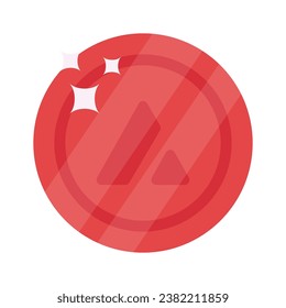 Gut gestaltete Icon der Avalanche-Münze, Kryptowährungs-Vektordesign
