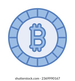Well designed icon of Bitcoin, cryptocurrency coin vector design