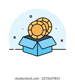 Well designed icon of Bitcoin, cryptocurrency coin vector design