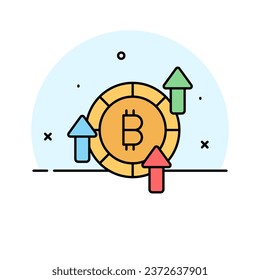 Well designed icon of Bitcoin, cryptocurrency coin vector design