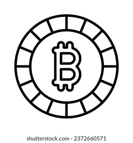 Well designed icon of Bitcoin, cryptocurrency coin vector design