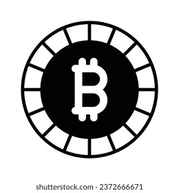 Well designed icon of Bitcoin, cryptocurrency coin vector design