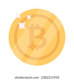 Well designed icon of bitcoin, cryptocurrency coin vector design
