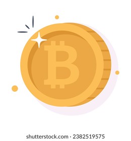 Well designed icon of bitcoin, cryptocurrency coin vector design