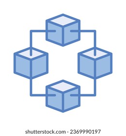 Well designed icon of blockchain in modern style