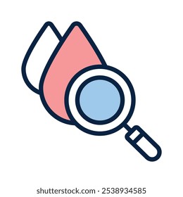 Ícone bem projetado de exame de sangue, vetor personalizável