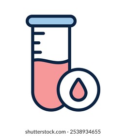 Well designed icon of blood test, customizable vector