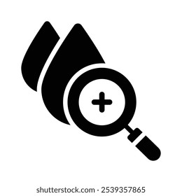 Ícone bem projetado de exame de sangue, vetor personalizável