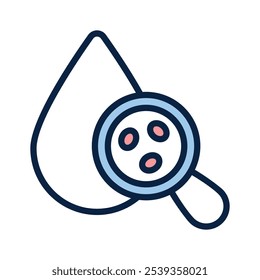 Icono bien diseñado de la prueba de sangre, Vector personalizable