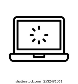 Well designed icon of buffering in modern design style