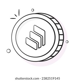 Well designed icon of Compound coin, cryptocurrency coin vector design