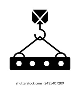 A well designed icon of construction crane, crane hook up for premium use