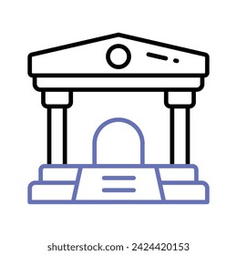 Well designed icon of court building, government building, bank building, museum building vector design