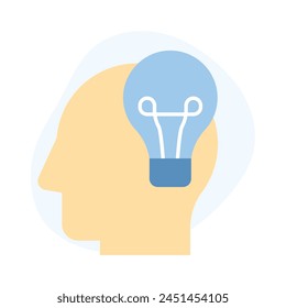 Well designed Icon of creative idea, creative person vector illustration