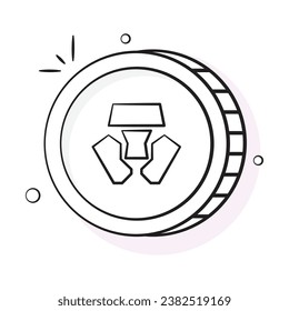 Well designed icon of CRO Coin, cryptocurrency coin vector design