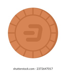 Well designed icon of Dash coin, cryptocurrency coin vector design