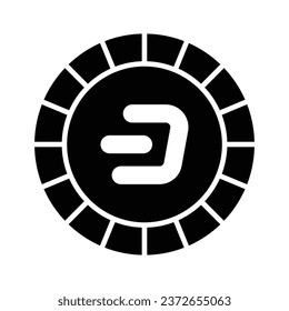 Well designed icon of Dash coin, cryptocurrency coin vector design