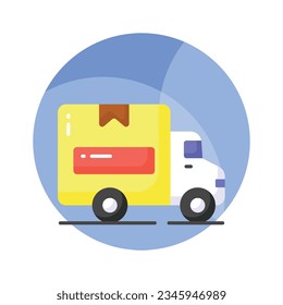 icono bien diseñado de la camioneta de entrega, vector de transporte de entrega en estilo de diseño moderno