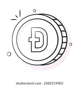 Well designed icon of Digibyte coin, cryptocurrency coin vector design