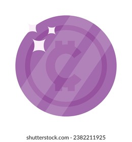 Well designed icon of digital currency coin, cryptocurrency coin vector design