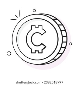 Well designed icon of digital currency coin, cryptocurrency coin vector design