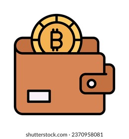 Icono de cartera digital bien diseñado en estilo moderno